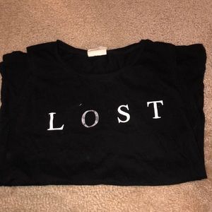 lost/found black muscle tank